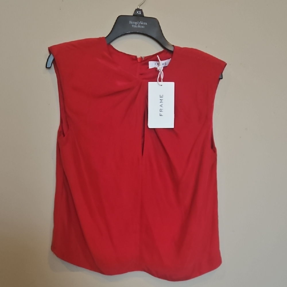 Frame Denim Bold Red Blouse